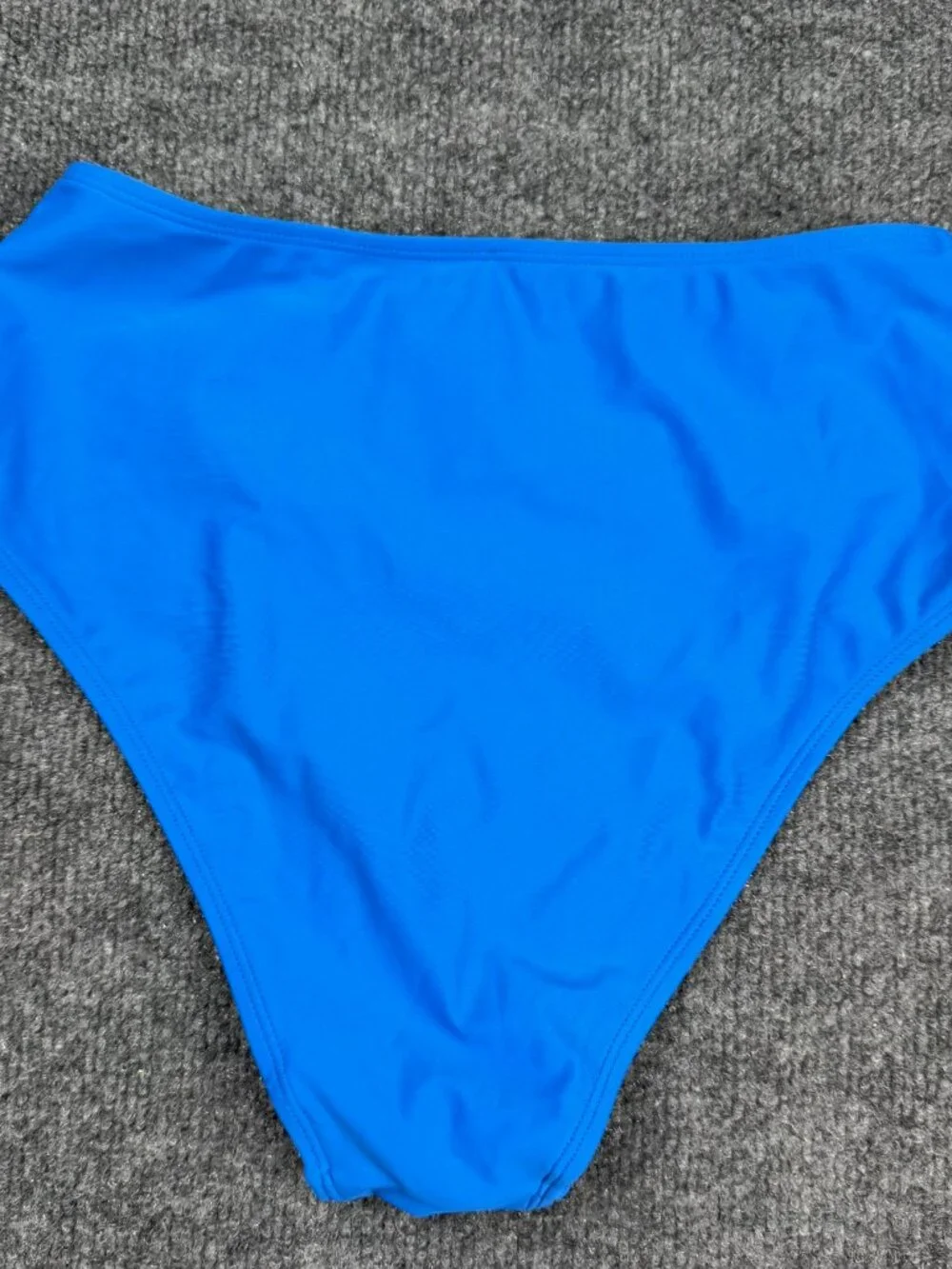 Solid Royal Blue High Rise Bikini Bottom Swimsuit Swim Briefs Size Small